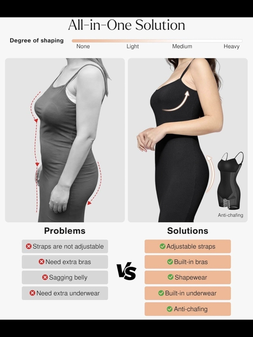 Popilush Shapewear Bodycon Dress #1339 - Picture 7 of 11